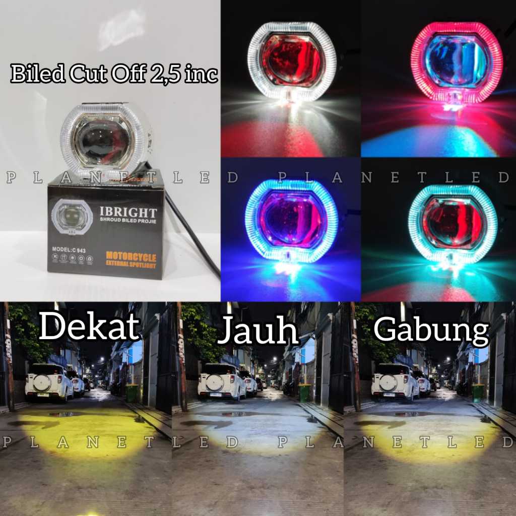 Jual Ibright Lampu Tembak Mini Biled Inc Dengan Shroud Devil Tembak Laser Cut Off W