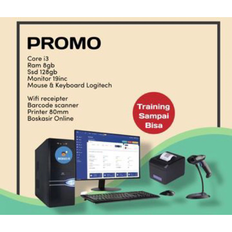Jual PAKET PC KASIR LENGKAP PROMO DENGAN APLIKASI BOSKASIR ONLINE ...