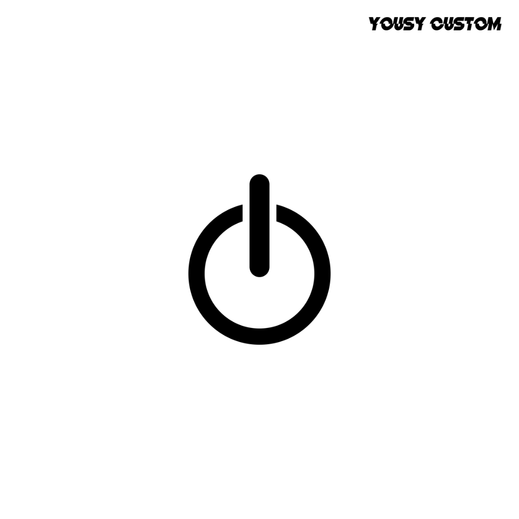Jual Stiker transparan POWER ON / OFF Laminasi Glosy | Shopee Indonesia