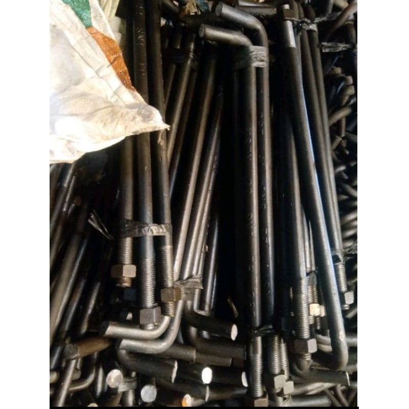 Jual Baut Angkur Angker Anchor Bolt L M22 ( 7/8 ) M 22 Mm X 40 Cm ( 400 ...