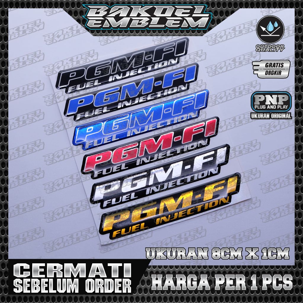 Jual Emblem Honda Pgm Fi Emblem Fuel Injection Emblem Timbul Shopee Indonesia