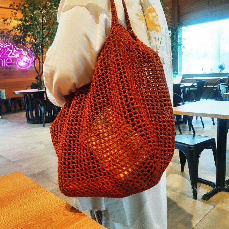 Jual PO BY REQUEST Tas Rajut Belanja / Handmade Bag Crochet / Shopping ...
