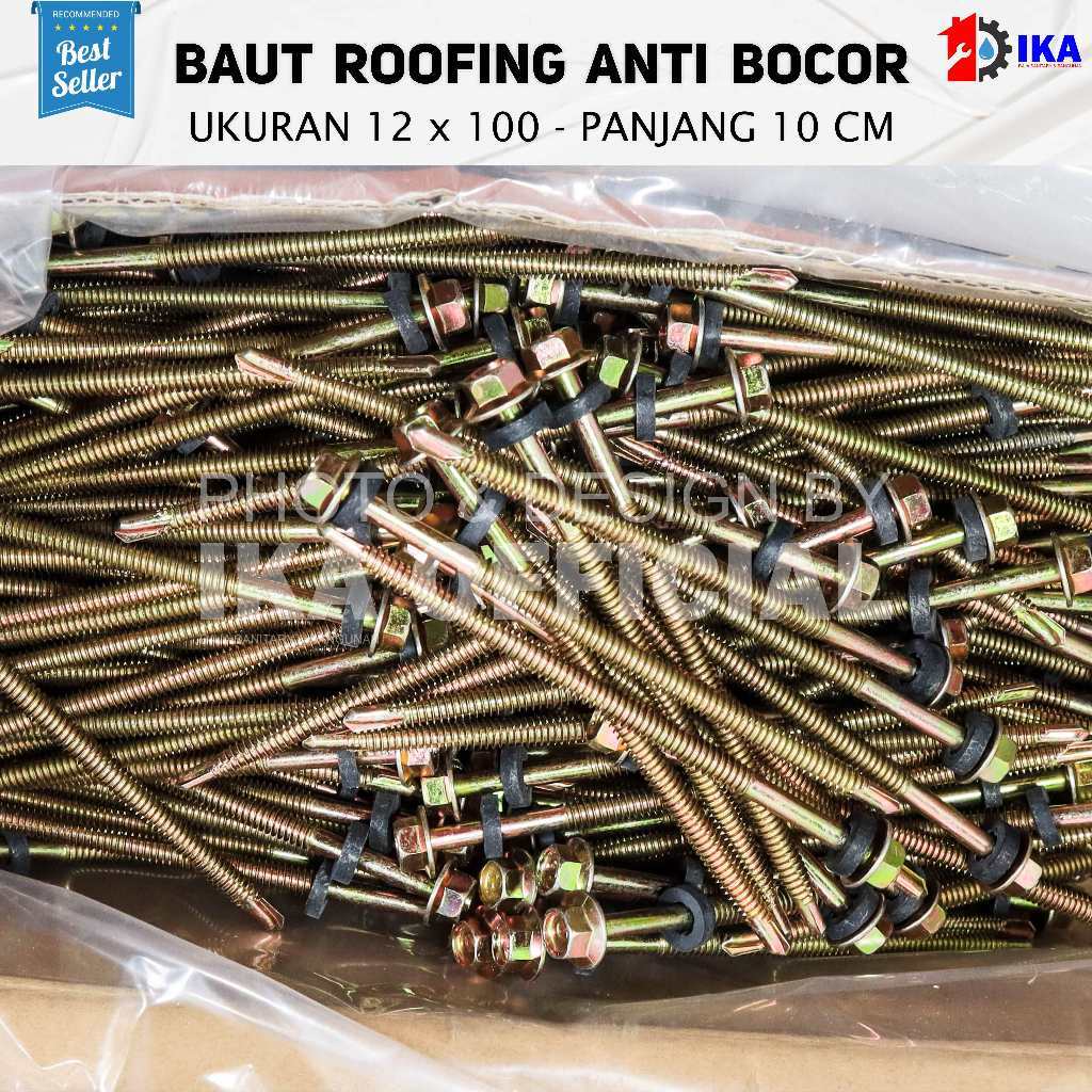 Jual 1 PCS / 1 Buah - 100mm Baut Sekrup Roofing / Baut Sekrup Baja ...