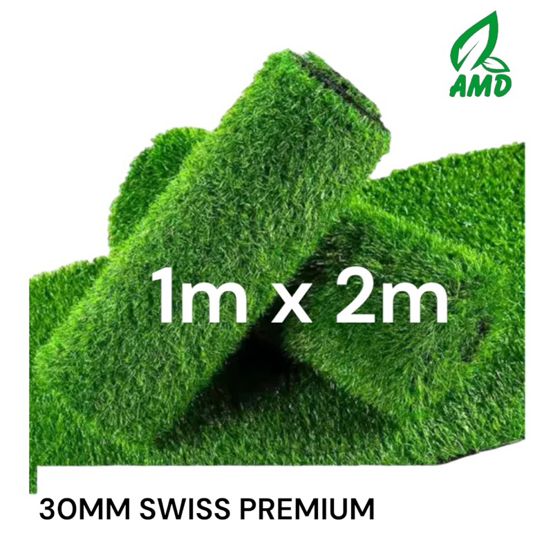 Jual rumput sintetis premium tinggi 30mm- 35mm swiss ukuran 1m x2m , 1m ...