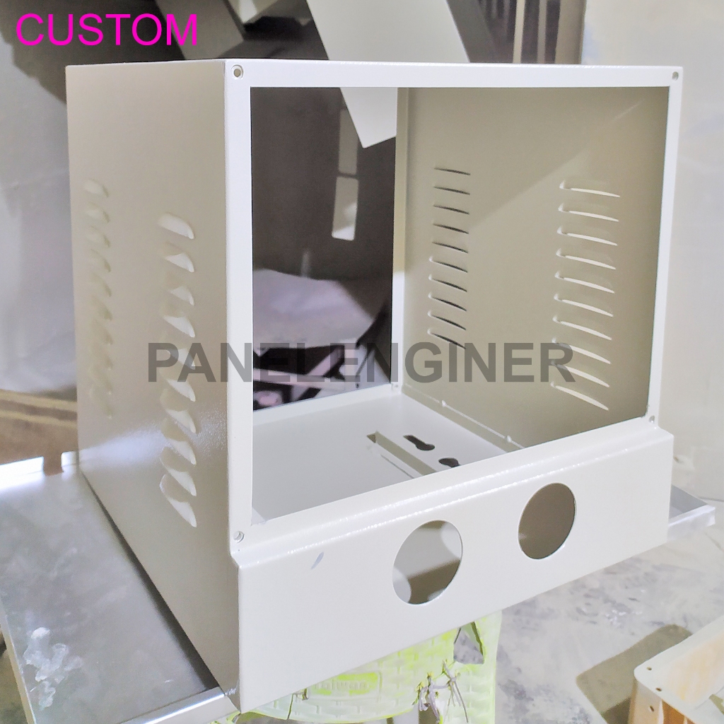 Jual BOX PANEL CUSTOM 40x40x40 pintu depan belakang cat powder coating ...