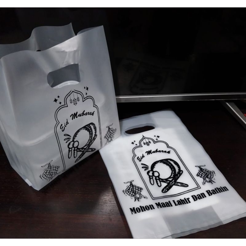 (isi 10)Plastik HD Buram Idul Fitri /Plastik hampers/souvenir/Plastik THR/IdulFitri/THR