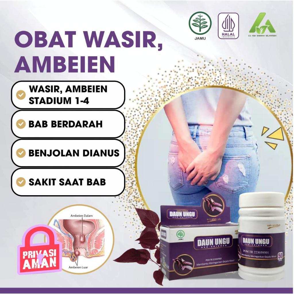 Jual Kapsul Daun Ungu Ash-Shihhah | Daun Ungu Obat Wasir | Ambeien