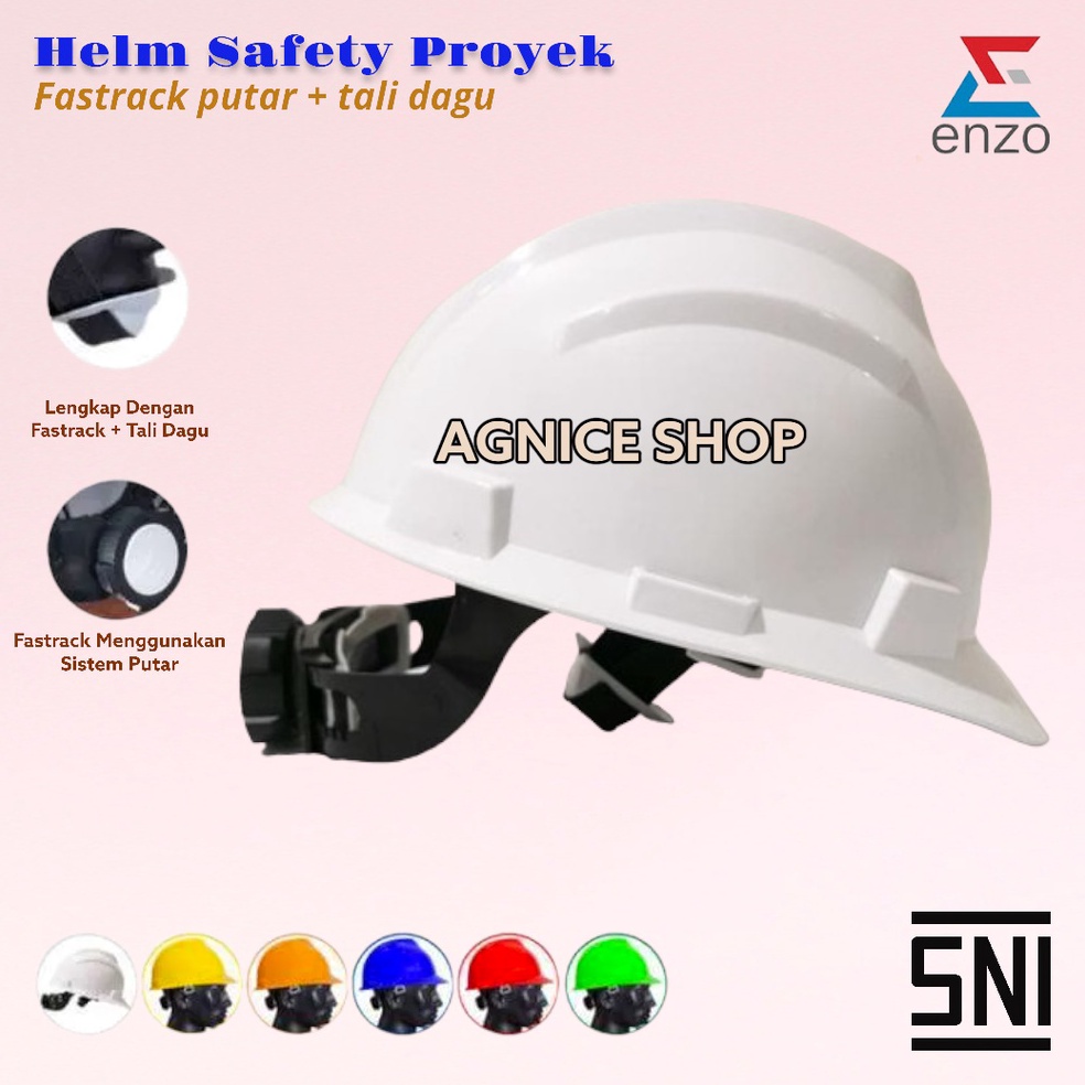 Jual Kode B Q Helm Safety Proyek Sni Enzo Fastrack Model Putar