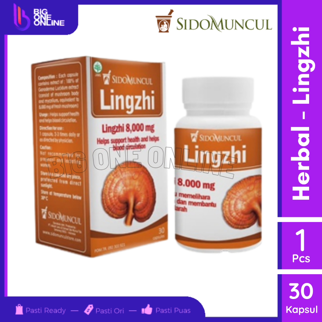 Jual Sido Muncul Herbal Lingzhi 30 Kapsul Membantu Memelihara