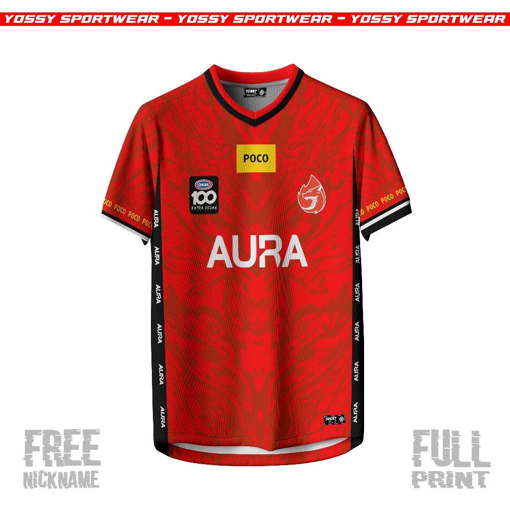 Jual Jersey AURA ESPORT 2024 GAMING | Full Print | Free Custom Nama ...