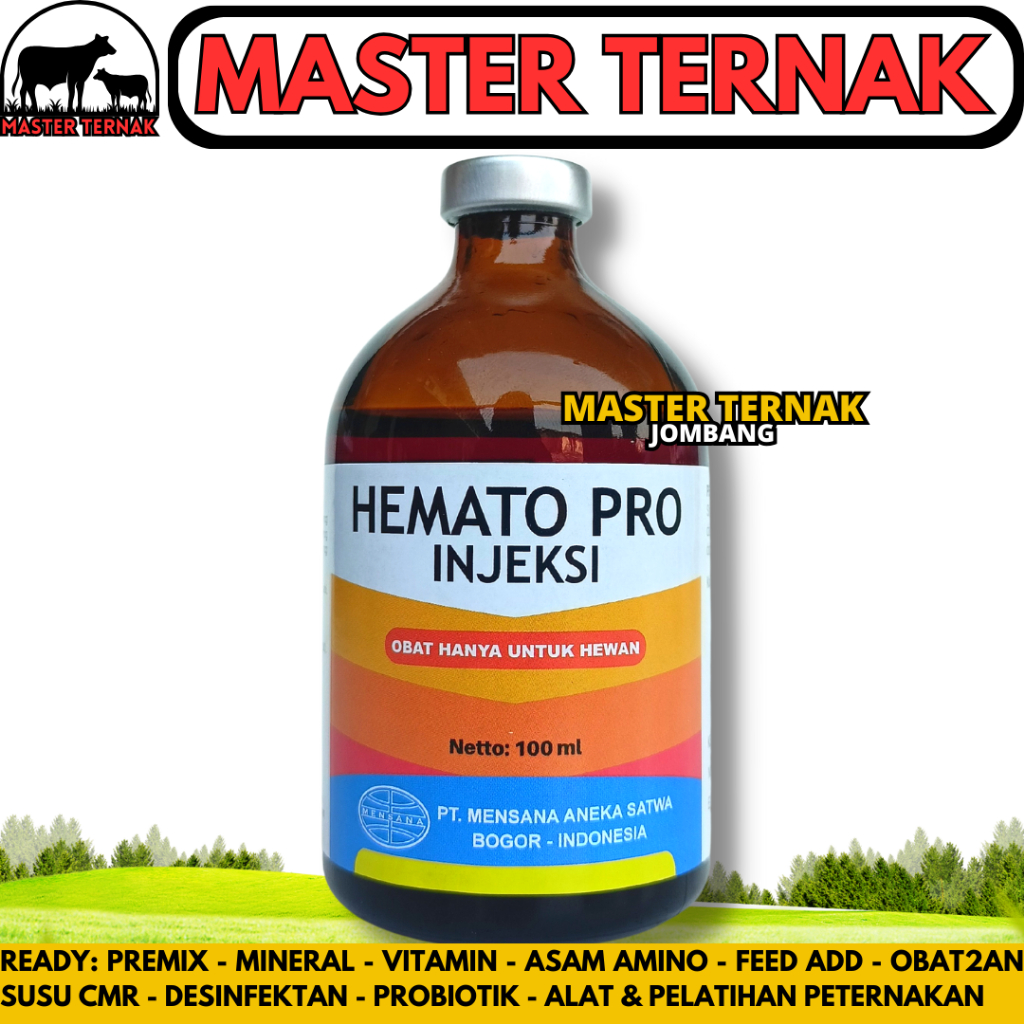 Jual HEMATO PRO INJ 100ML - Vitamin Penguat Otot & Stamina Hewan Sapi ...