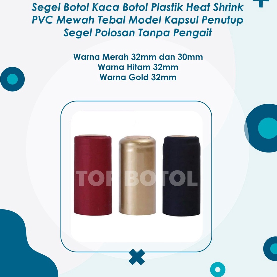 Jual Terbaru Paket Isi 1pcs Segel Tutup Botol Kaca Botol Plastik Heat ...