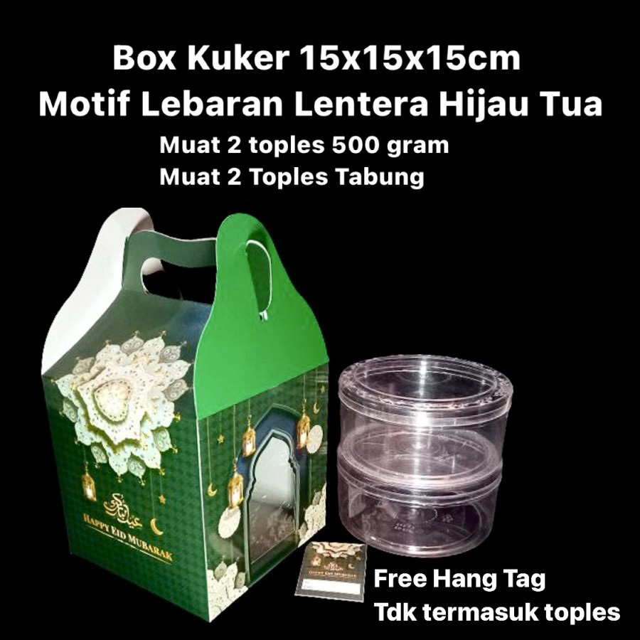 Jual (10 pcs) box toples kue kering 500gr isi 2 dus tenteng lebaran ...