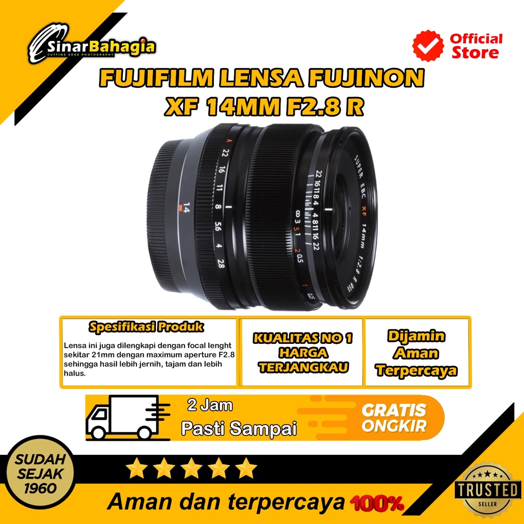 Fujifilm lensa Fujinon XF 14MM R - Main Image