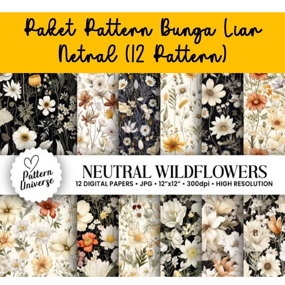 Jual Paket Pattern Bunga Liar Netral (12 Pattern) | Shopee Indonesia