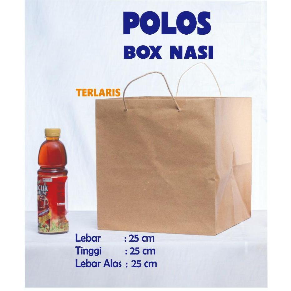 Jual Paper Bag Box Nasi Polos Paperbag Polos Nasi Kotak Dus Box Polos Coklat Shopee Indonesia