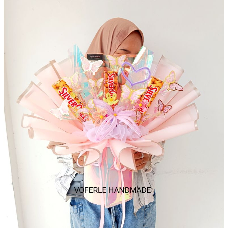 Jual Buket Coklat Kupu kupu Kawat Bulu Pipe Cleaner Jumbo Kado Pacar ...
