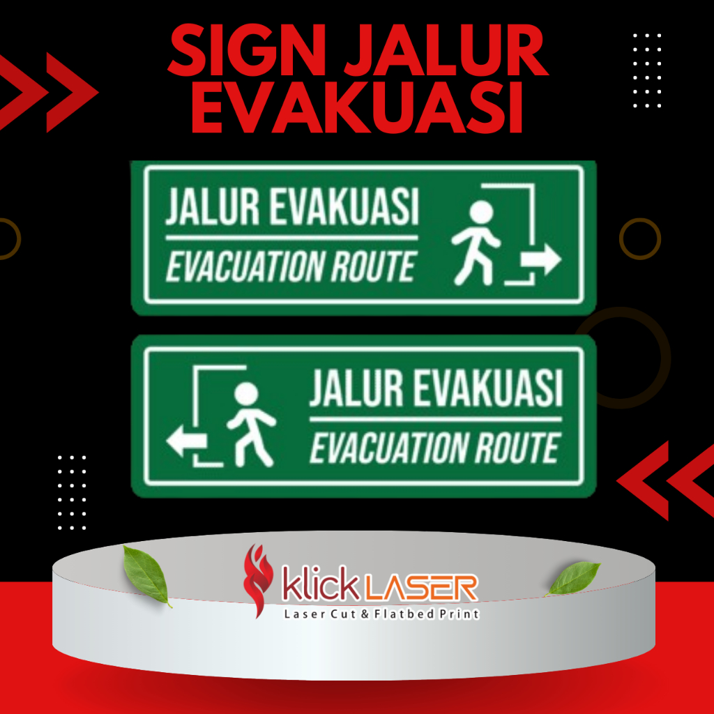 Jual Akrilik Jalur Evakuasi Acrylic Sign Evakuasi Custom Sign