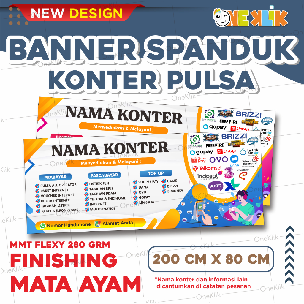 Jual Spanduk Banner Konter Pulsa  Banner Spanduk Konter Murah 