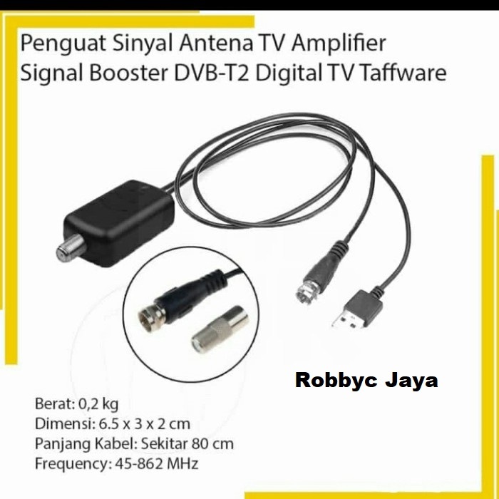 Jual Booster Antenna Taffware Amplifier Penguat Sinyal Antena Tv Digital Dvb T Tfl D Shopee