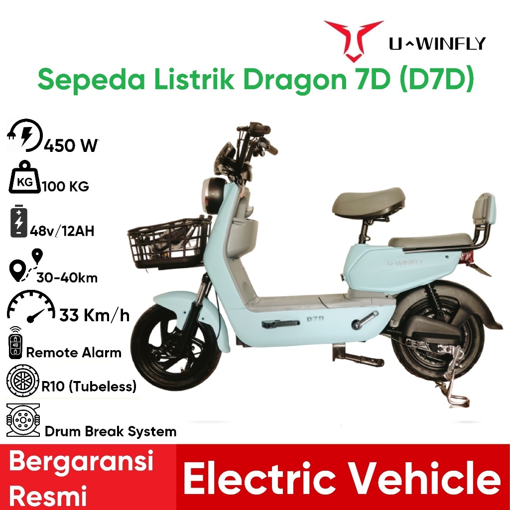 Jual Uwinfly Sepeda Listrik Dragonfly Electric Bike Df Series Df D D