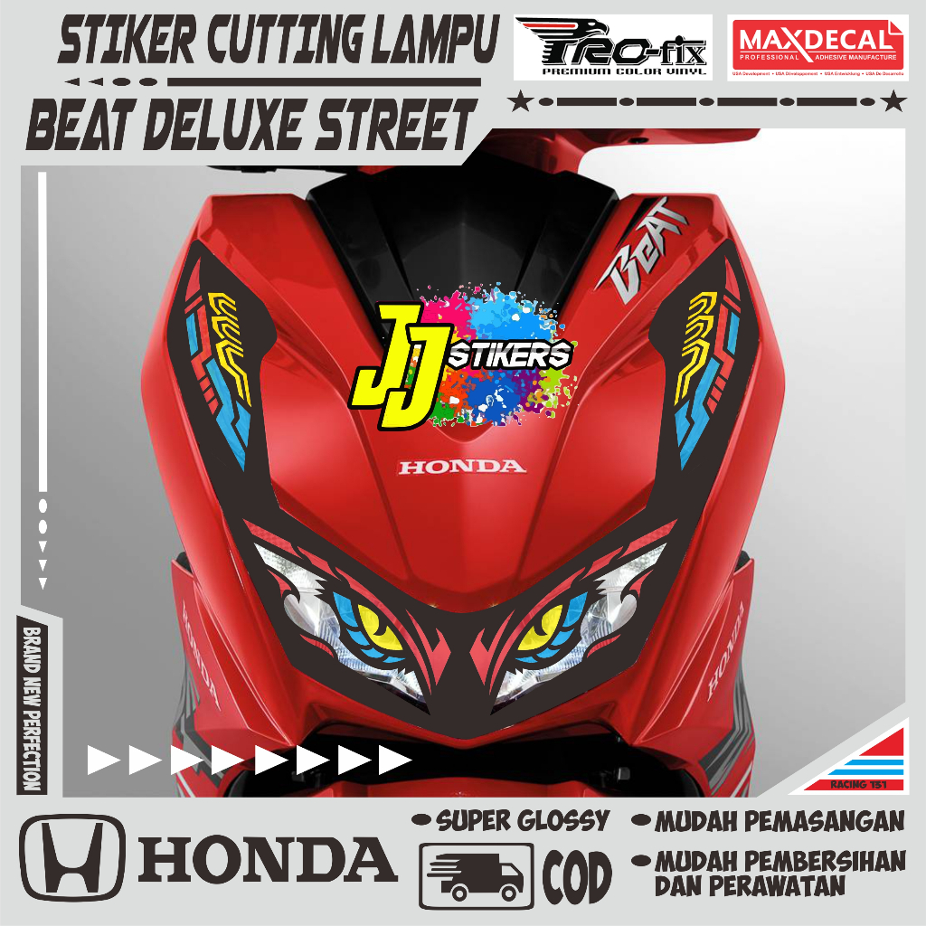 Jual Stiker Lampu Dan Sein Motor Honda Beat Deluxe Street New