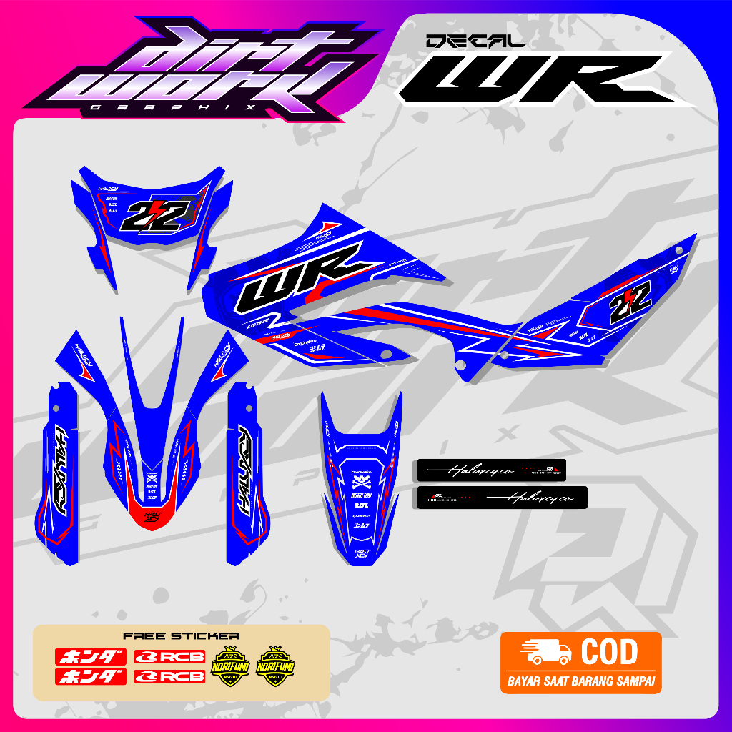 Jual DECAL STICKER YAMAHA WR 155 FULL BODY HOLOGRAM BY DIRTWORK WR 155 ...