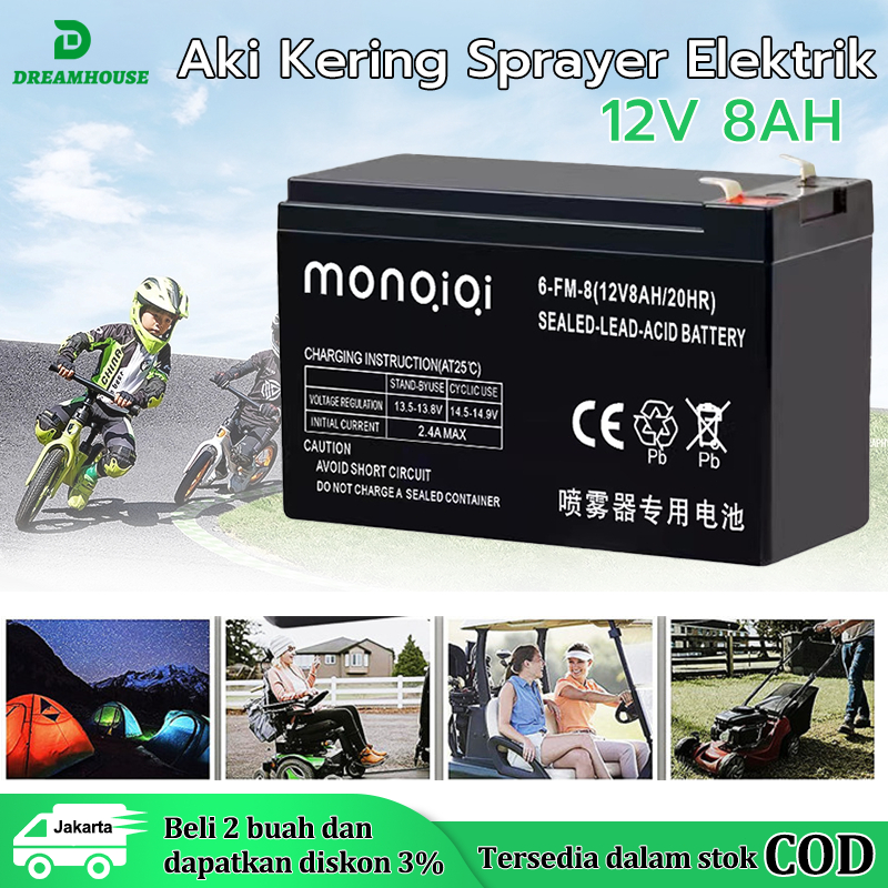Jual aki kering 12v 12/8ah/ aki kering genset 4v 4ah/Aki Timbangan
