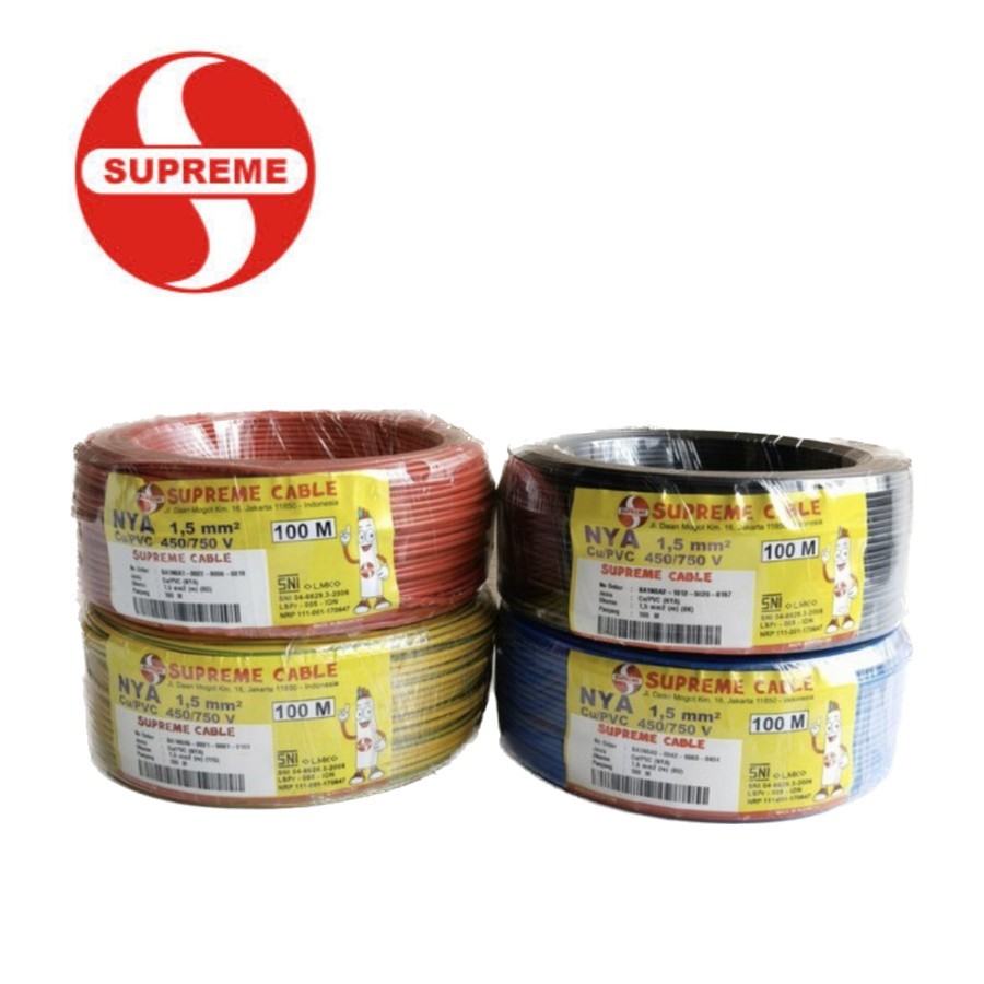 Jual Kabel Listrik Nya 1x1 5 1x1 5 Isi 1 1 5 Mm Supreme Tunggal Single