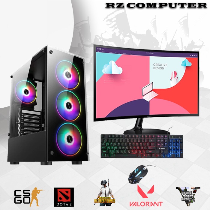 Jual Pc Gaming Full Set Amd Ryzen G Monitor Led Shopee Indonesia