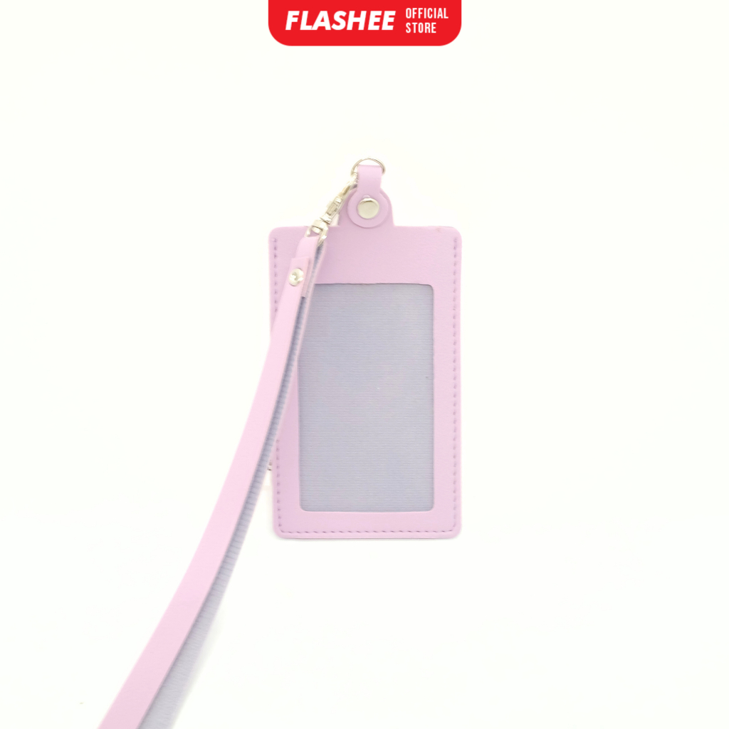 Jual Flashee Name Tag Kulit Id Card Kulit Holder Kancing Dean Lanyard ...