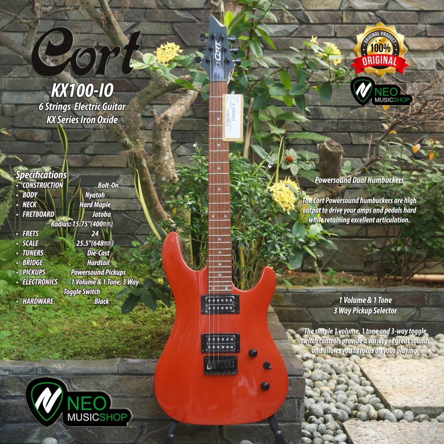 Jual Cort KX100 IO Iron Oxide 6 Strings Electric Guitar | Shopee Indonesia