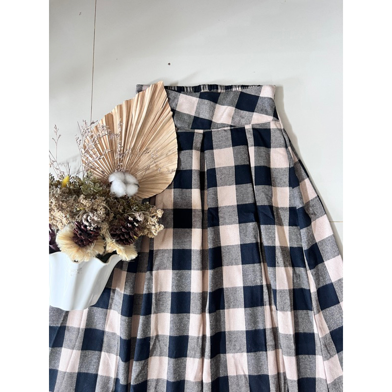 Jual ROK FLANEL IMPOR MIDI 7 8 Shopee Indonesia