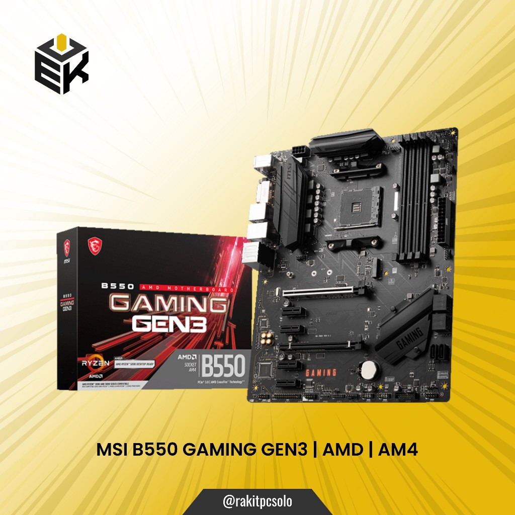 Jual Msi B Gaming Gen Motherboard Amd Ryzen B Am Atx Resmi Shopee Indonesia