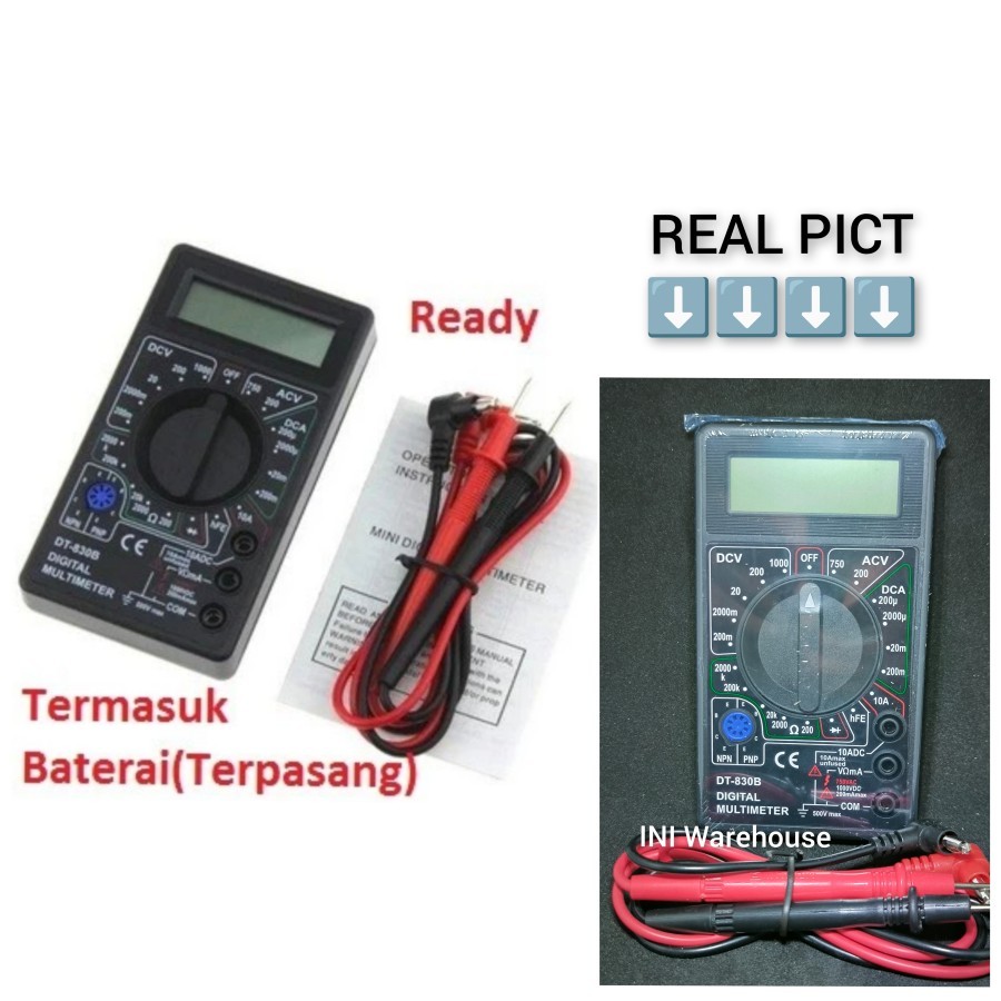 Jual DT830B DT-830B Multitester Avometer Alat Ukur Multimeter Digital ...