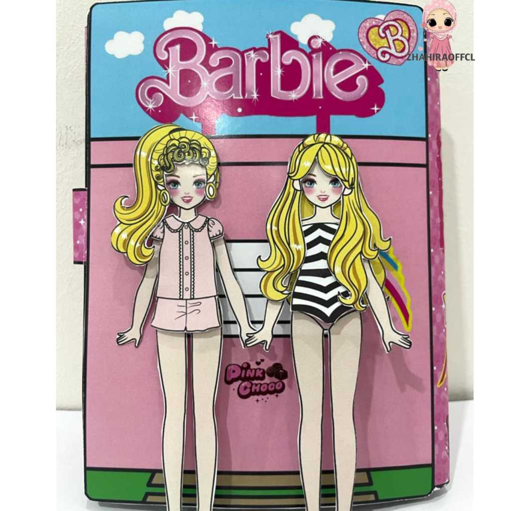 Jual PAPER DOLLS HOUSE PINK BARBIE MAINAN EDUKASI ANAK PEREMPUAN