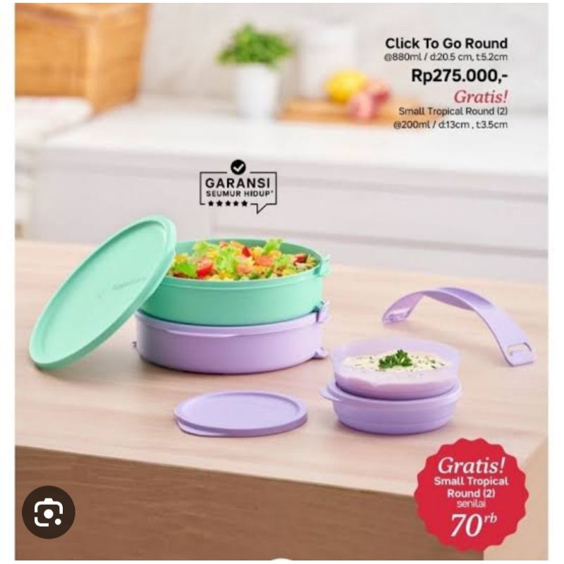 Jual klik to go tupperware Harga Terbaik & Termurah April 2026 | Shopee ...