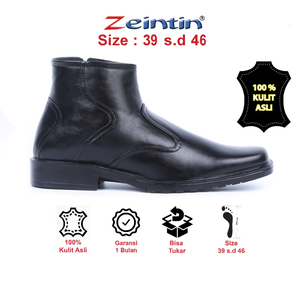 Jual Zeintin Sepatu Boots Pria Sepatu Boot Pdl Pdh Bahan Kulit Sapi