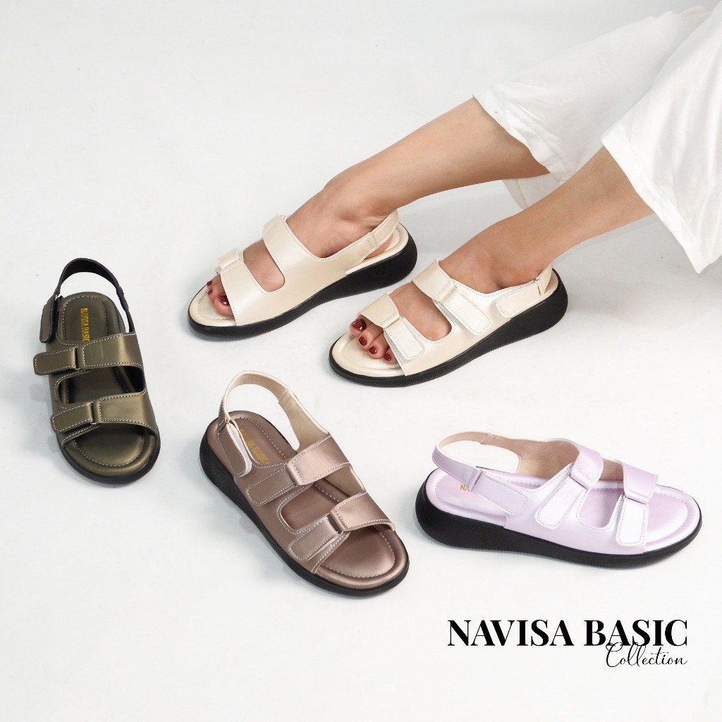 Jual Navisa Sandal Tali Platform super empuk | Shopee Indonesia