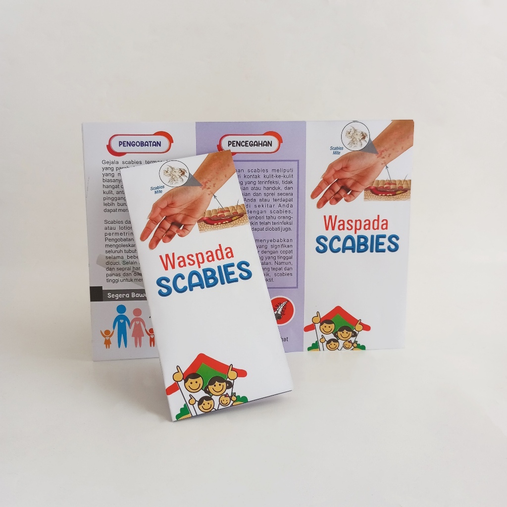 Jual Leaflet Waspada Scabies/ Leaflet Informasi Scabies/ Brosur