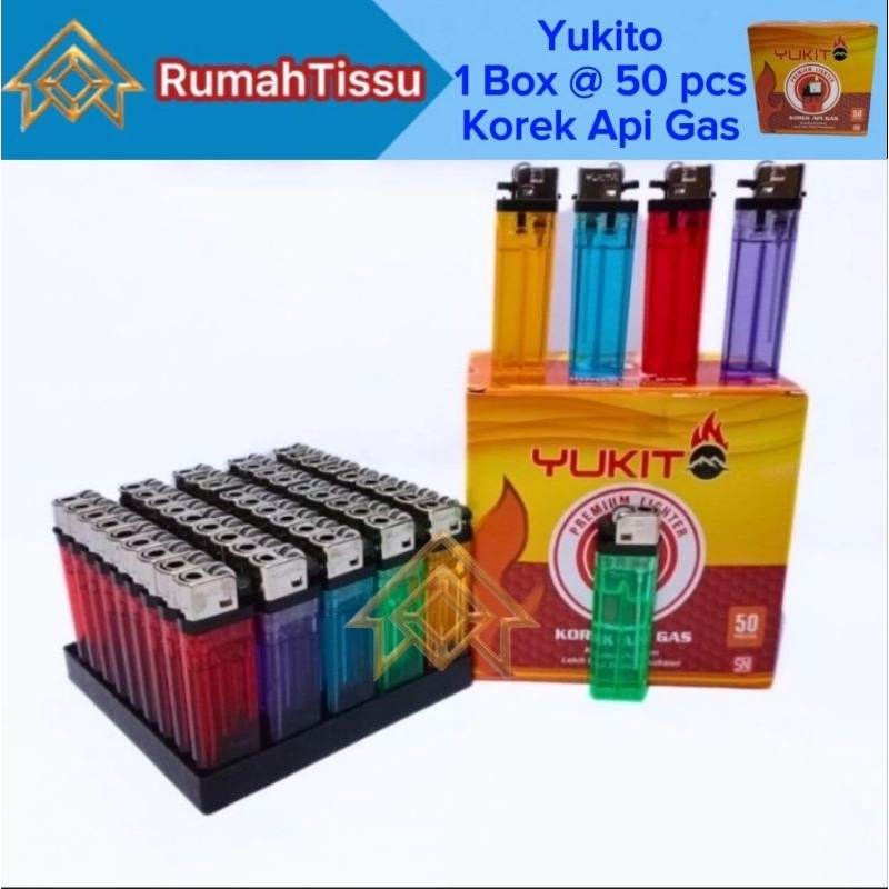Jual Korek Api Gas Yukito 1 Box isi 50 Pcs Grosir Murah Termurah ...