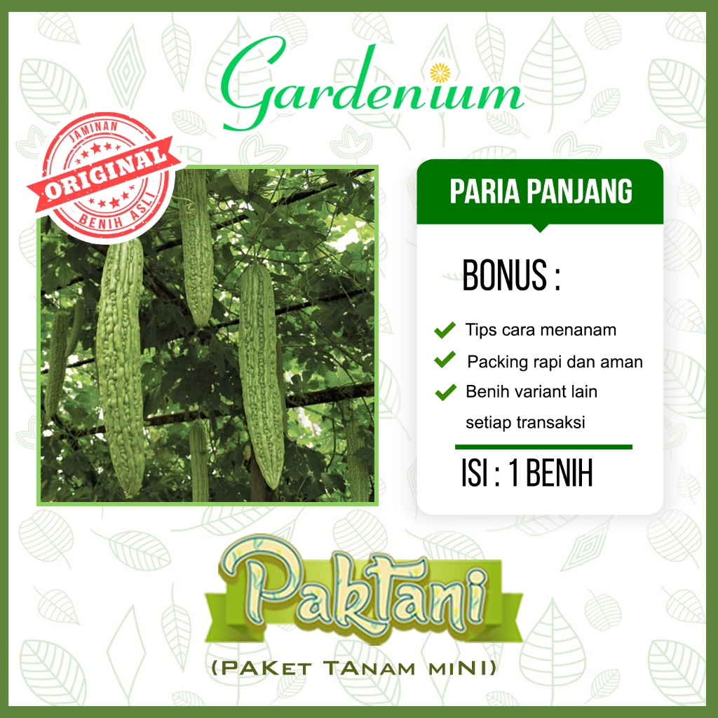 1 Benih Pare Paria Panjang Hibrida Sayuran Unggul Paktani