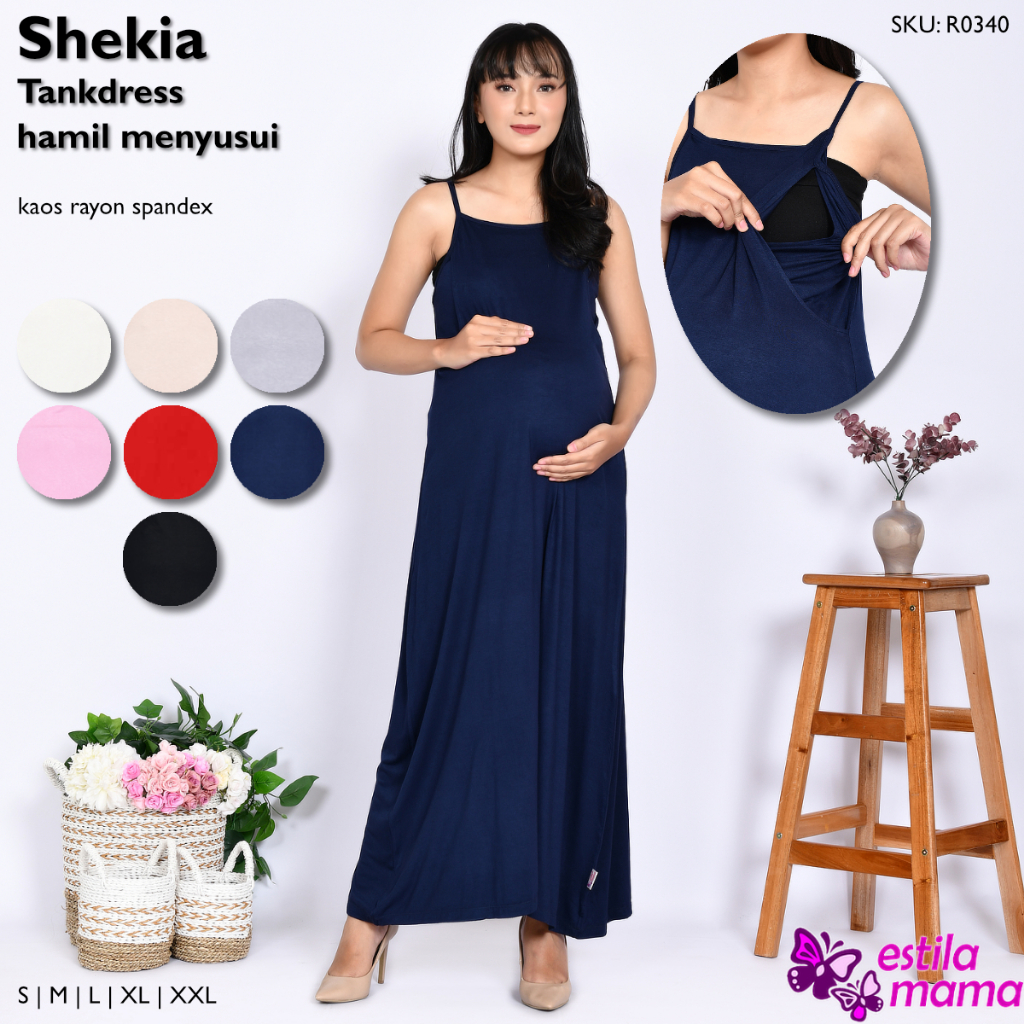 Jual Shekia Tankdress Tali Inner Maxi Hamil Menyusui “estila Mama