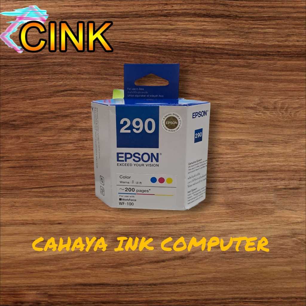 Jual Tinta Epson 290 Color Original For WF-100 | Shopee Indonesia