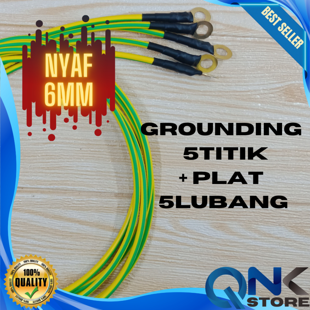 Jual Kabel Grounding 5 Titik Nyaf 6mm Kuning Hijau Kabel Negatif Kabel