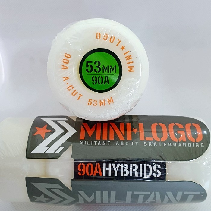 Mini Logo A-Cut 2 Hybrid Skateboard-Räder – 55mm, Härte 90A, Weiß, Für Mehr Stabilität Auf Verschiedenen Untergründen