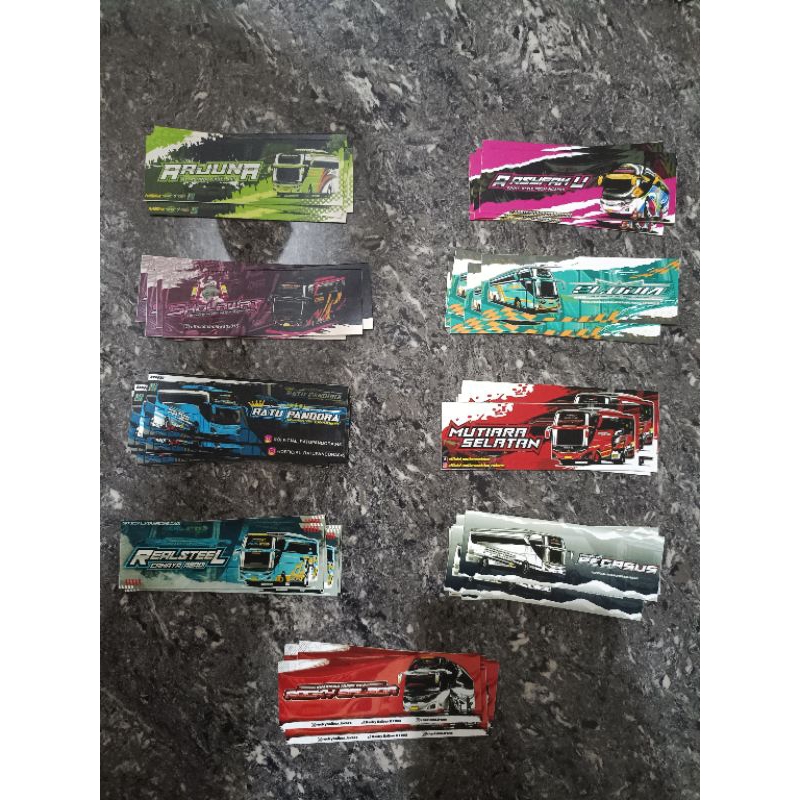 Jual stiker bus terbaru 9 model isi 40 pcs | Shopee Indonesia