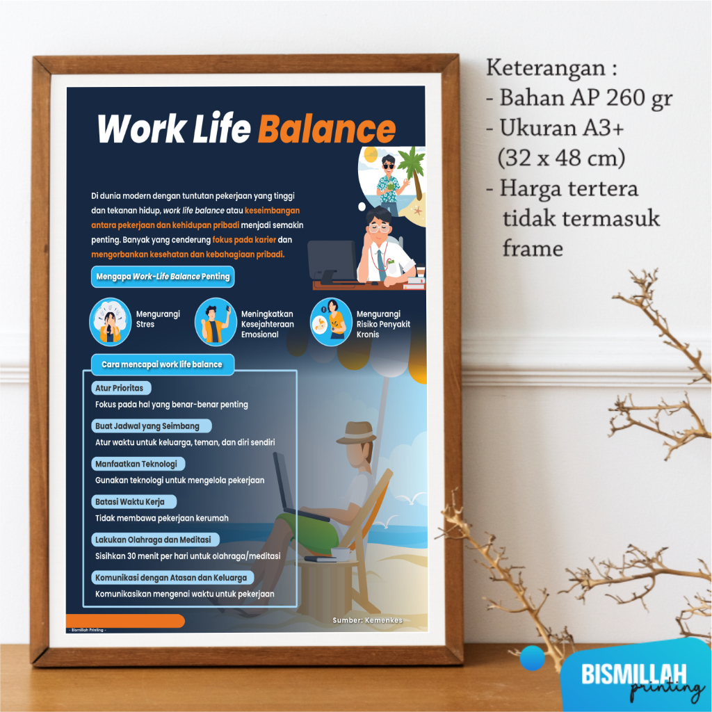 Jual Poster kesehatan Work Life Balance | Shopee Indonesia