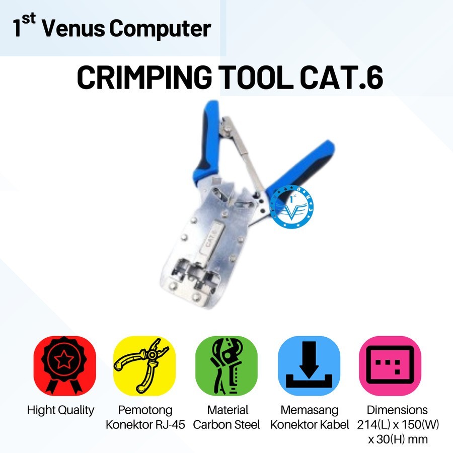 Jual TANG CRIMPING TOOL CAT6 RJ45 / CRIMPING TOOL RJ45 CAT6 / NET15-CRI ...