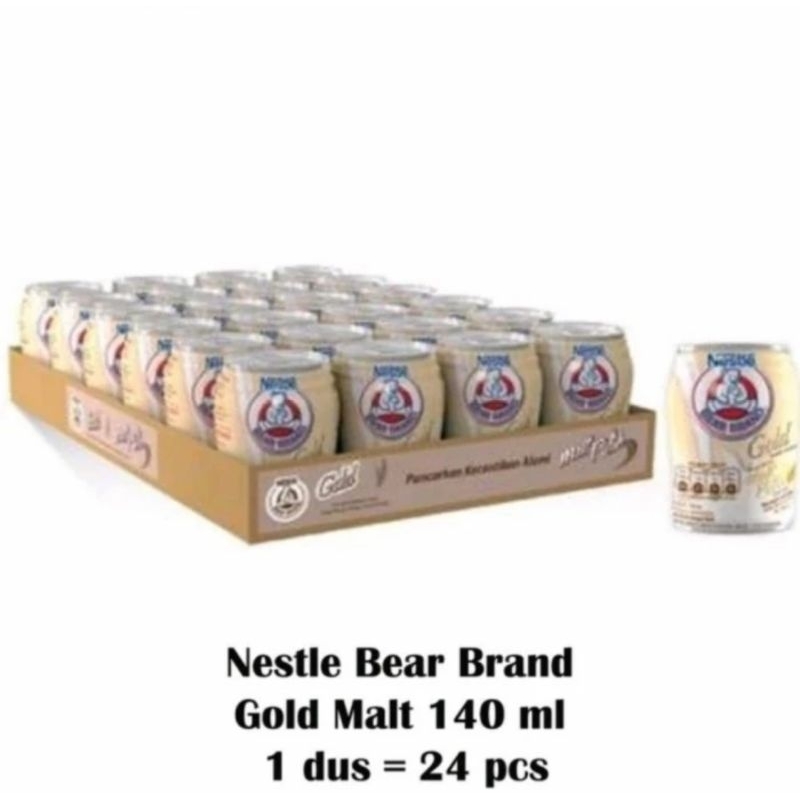 Jual Bear Brand Gold Malt 140ml 1dus | Shopee Indonesia